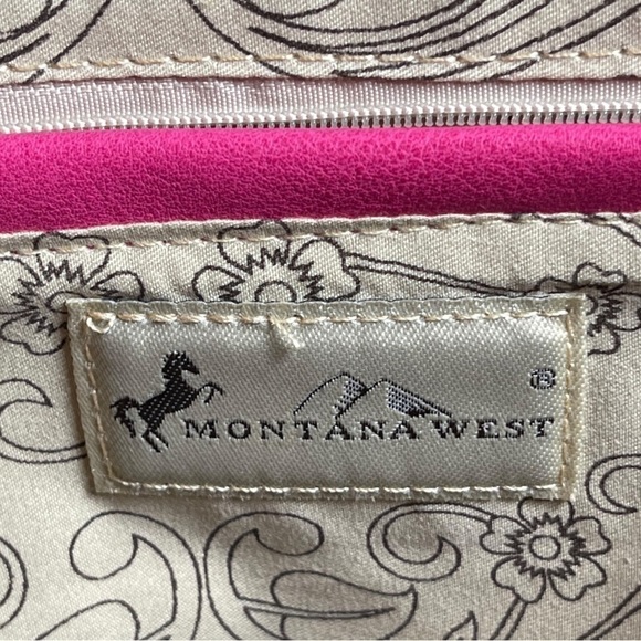 Nwot Montana West Tooled Concealed Handgun Studded Satchel Purse Pink - Picture 13 of 15